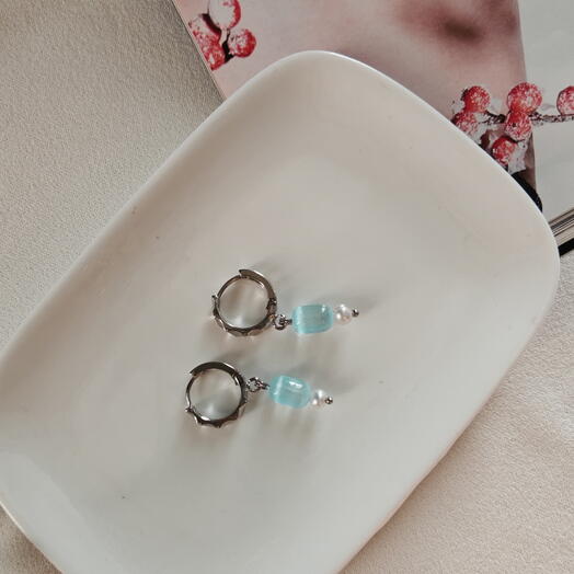 Серьги из селенита