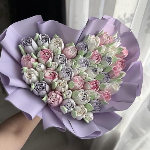 Зефирный букет-сердце