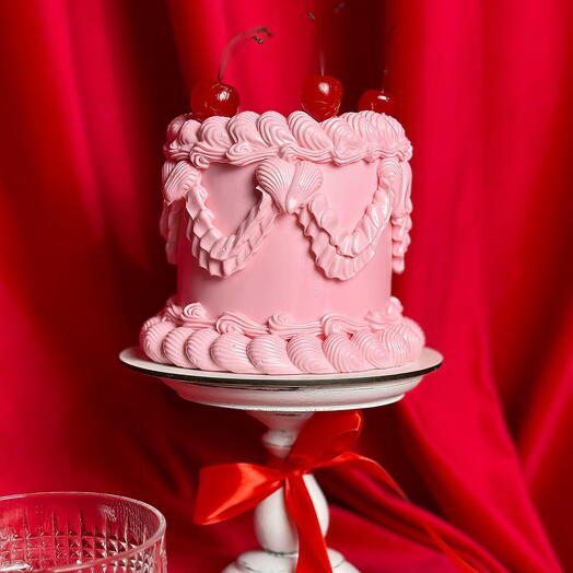 Торт с коктейльными вишнями подарок на 8 Марта, День влюбленных, 14 февраля, День Валентина, День рождения