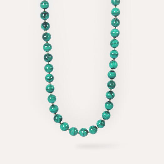 Ожерелье, колье Самшит Малахит 14K 45 см (NEC1071)
