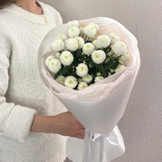 Букет-комплимент из хризантем Ньютон 🌷