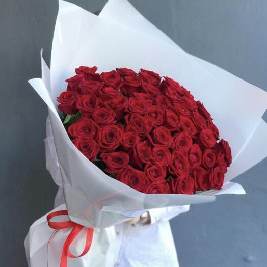 Любовь на всегда 💗из роз большой букет