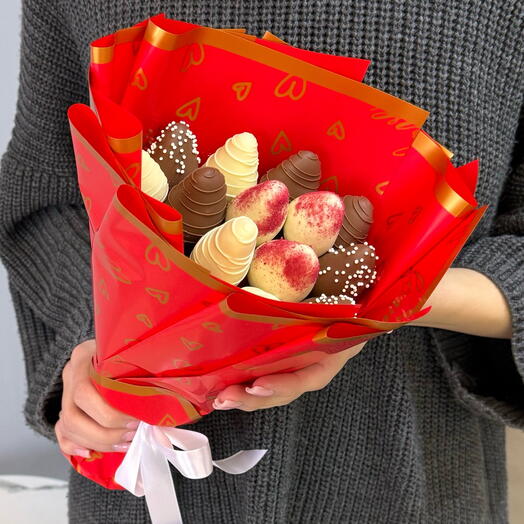 Букет из клубники в шоколаде к 14 февраля 💌