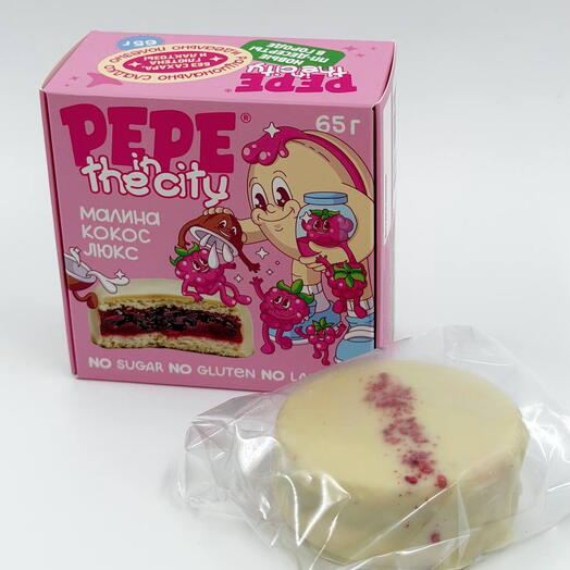 Веган растительный десерт Pepe in the city вкус малина и кокос