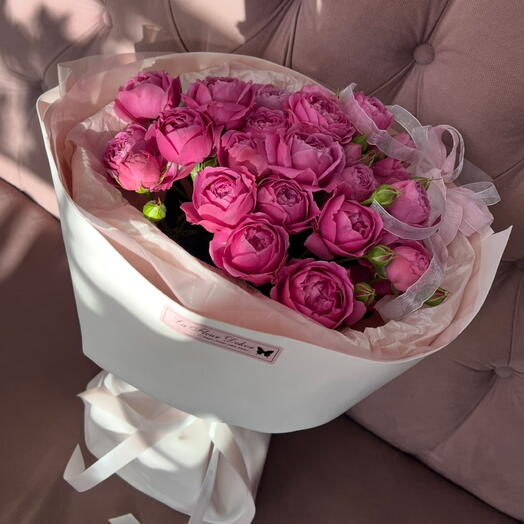 Моно букетик розовых роз 💞💗
