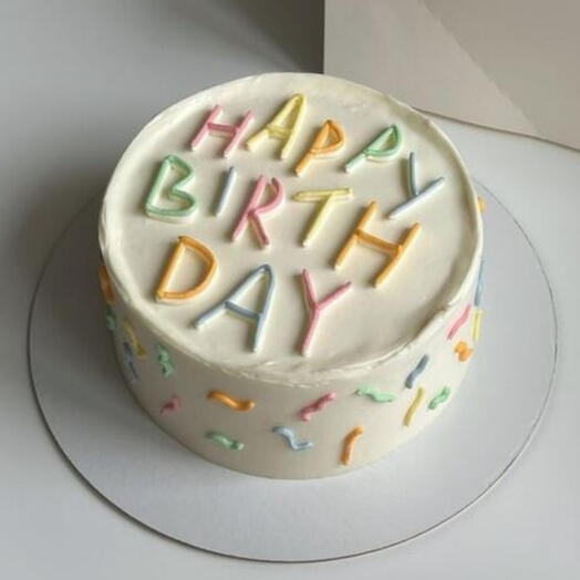 Торт от 1 кг на день рождения "Happy birthday"