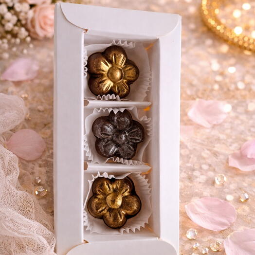 Металлические цветы из шоколада