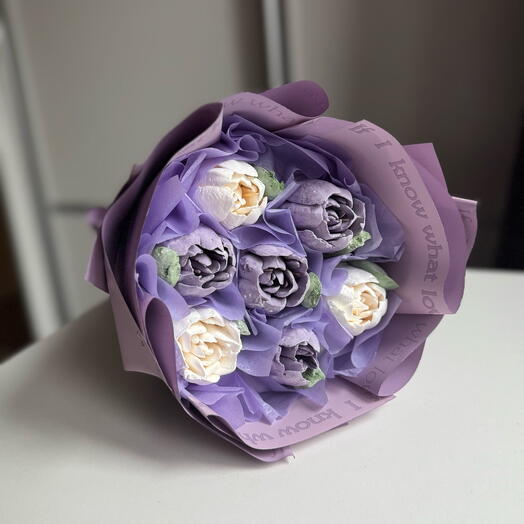 Букет из зефирных тюльпанов 7 🌷