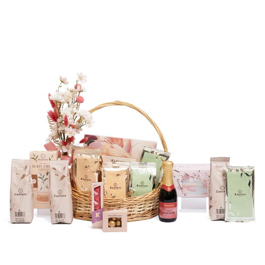 Корзина чай, кофе, сладости «Талисман весны», Кантата