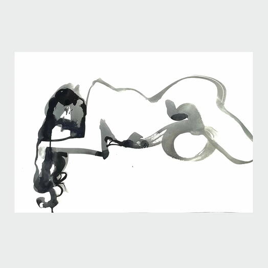 Скетч-Ню-Графика: широкоформатная работа «Наслаждение»