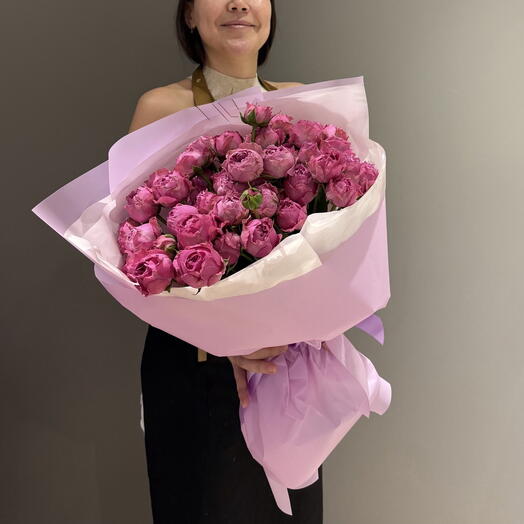 Хит🤩Букет из яркой, пионовидной розы Мисти Бабблс  + 🎁