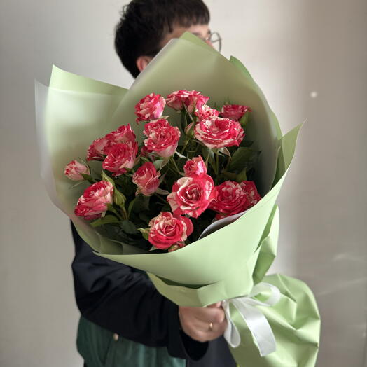Букет из кустовой розы «Карамелька» 💐