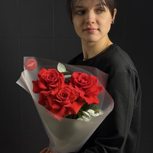 Букет французских роз небольшой