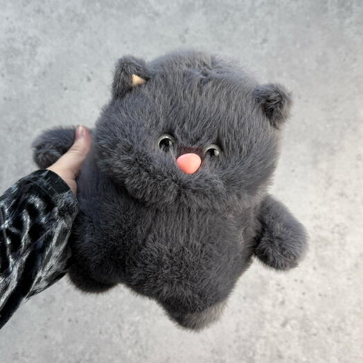 Мягкая игрушка серый котик