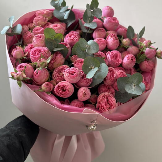 Моно букет бочонок🌸🤍