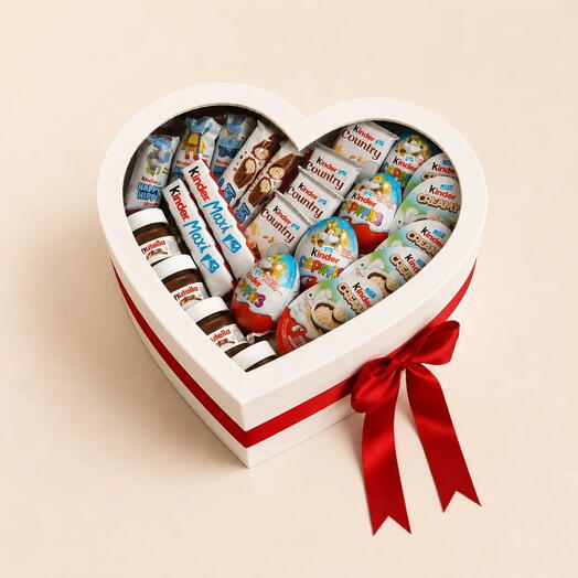 Подарочная коробка-сердце Kinder «Сладкое признание» 30 см
