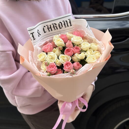 9 кустовых роз💞