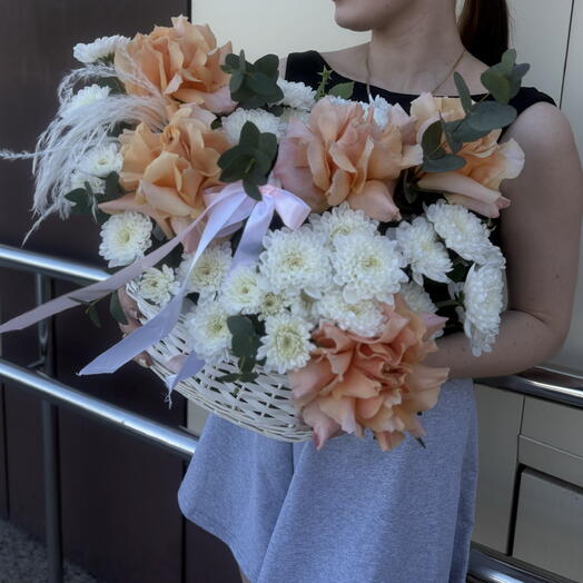 Корзина нежная для самой любимой