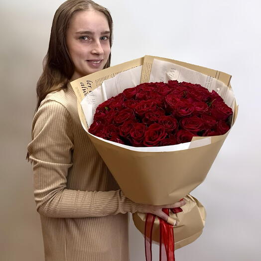 Букет из 51 кенийской розы