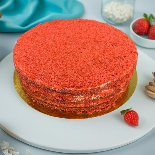 Торт «Красный бархат» (круг) + подарок от Vivienne Sabo - румяна MACARON