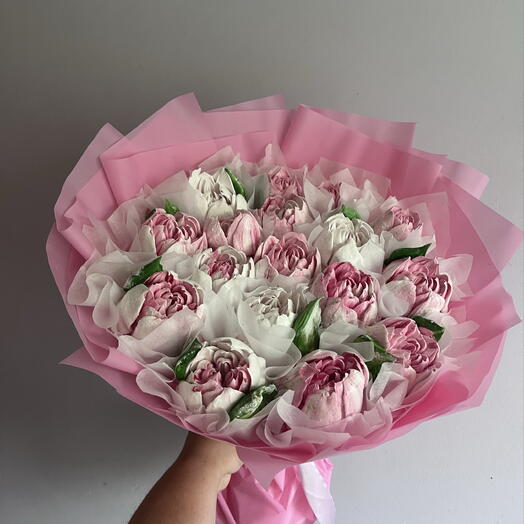 Букет из зефира розовый