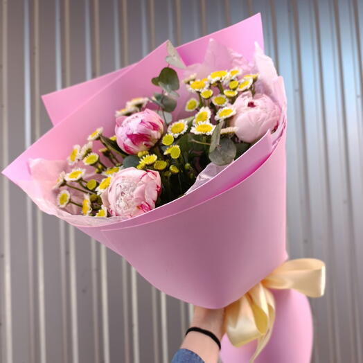 Пионы + ромашки 🌼 летний микс
