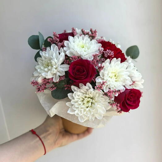 Композиция комплимент в крафт стаканчике