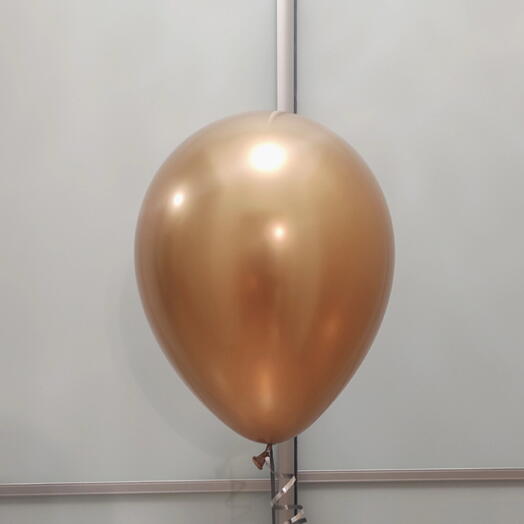 Шар хром (золотой) сатин Gold Sateen с гелием. Гелиевые воздушные шарики на любое мероприятие, день рождения, юбилей корпоратив