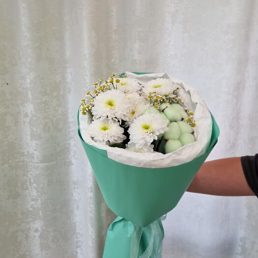 Букет с хлопком