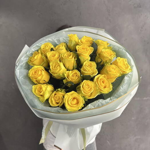 Монобукет желтых роз🌼
