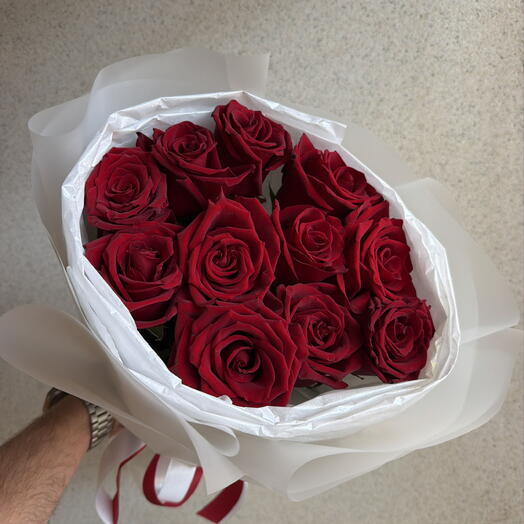 Бордовые голландские розы ♥️
