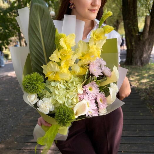 Каллы и гладиолусы