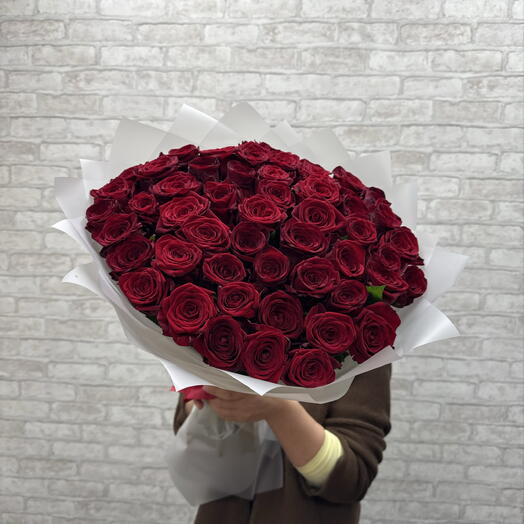 Красные розы 51 шт🌹🌹🌹🌹🌹