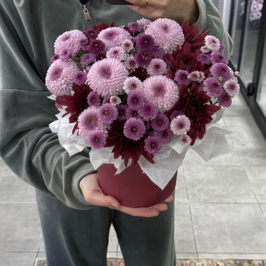 Композиция в коробке в осеней гамме ️