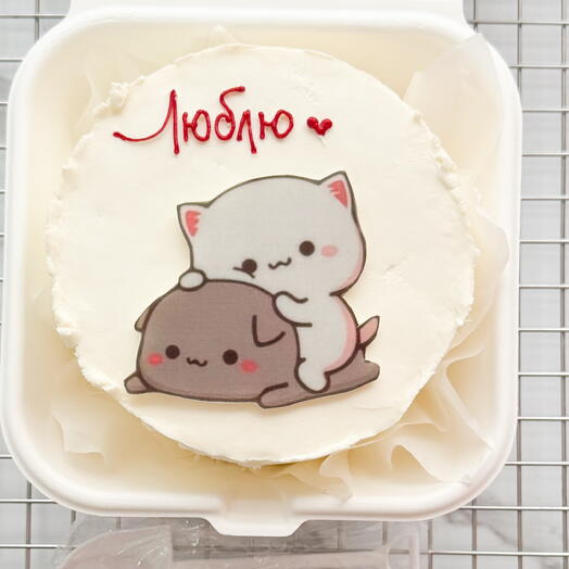Бенто торт с котиками люблю