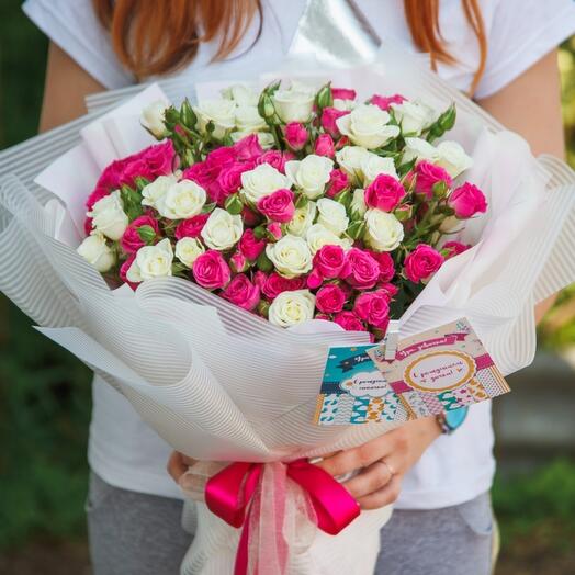 White and pink bush mix💗