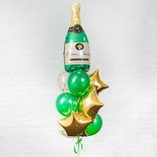 Фонтан 10 шаров с гелием "Для друга"