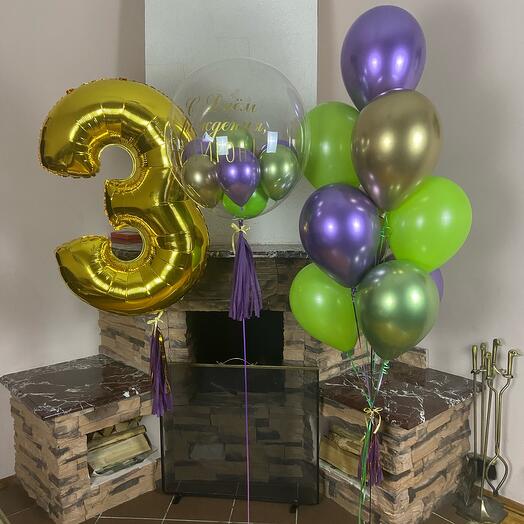Birthday balloons, 12 pcs