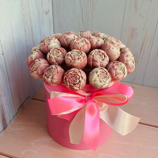 Flowers in a box "Peonies"