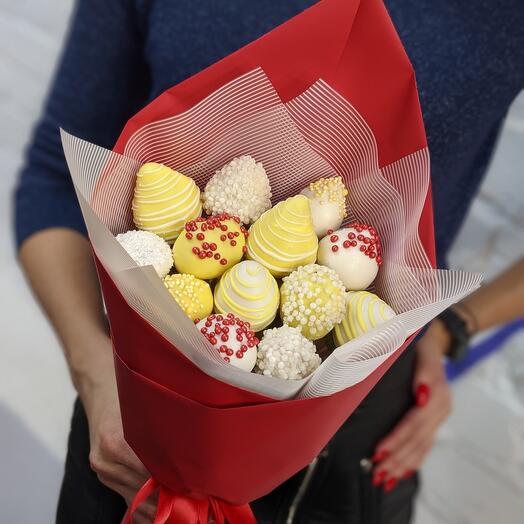 Strawberry bouquet "Strawberry cheesecake"