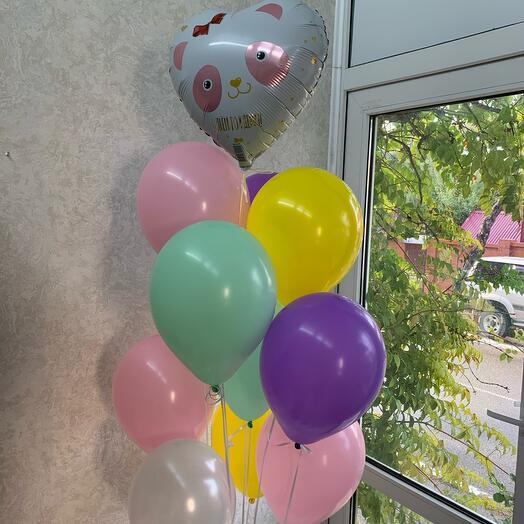 Mix of 10 latex balloons and 1 foil