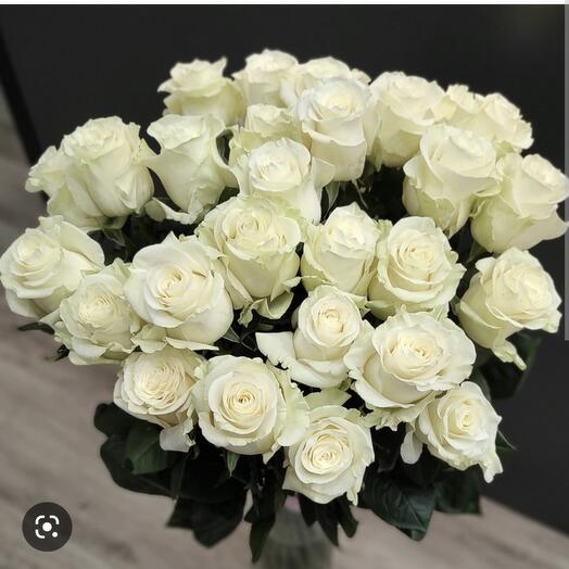 25 White Roses, Flowers & Gifts Barcelona, Buy At A Price Of 5093 Rub 