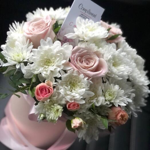 Composition with chrysanthemums