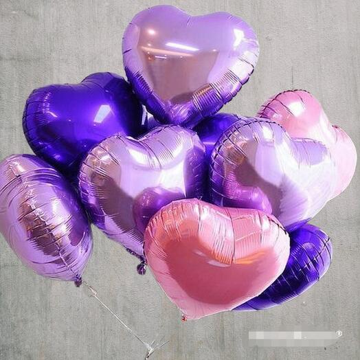Corazones de papel de aluminio 15pcs