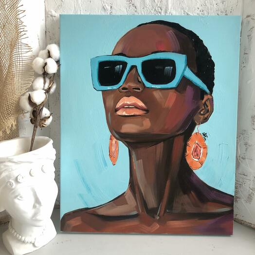 Pintura de arte pop con África