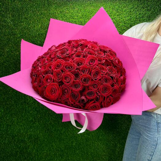 101 красная Роза PINK