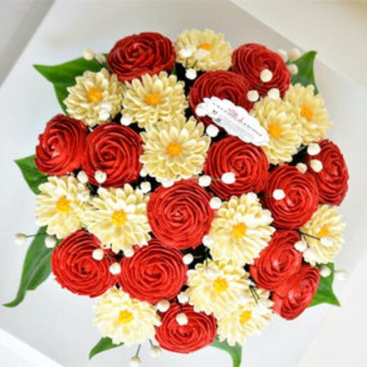 Aster Glam Cupcake Bouquet