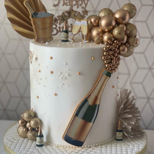 Champagne bottle Cake