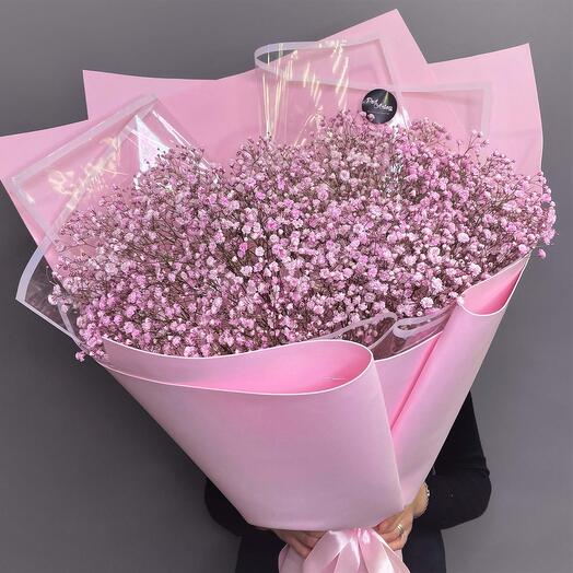 Гипсофила Pink L Стойкий букет из розовой гипсофилы