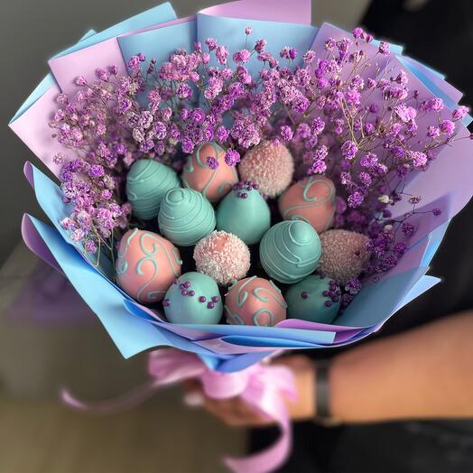 Букет с клубникой в шоколаде